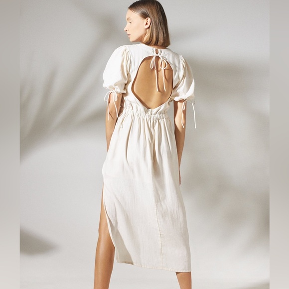 Rue Stiic Dresses & Skirts - NWT Rue Stiic Berkley Open Back Linen Blend Dress - sustainable